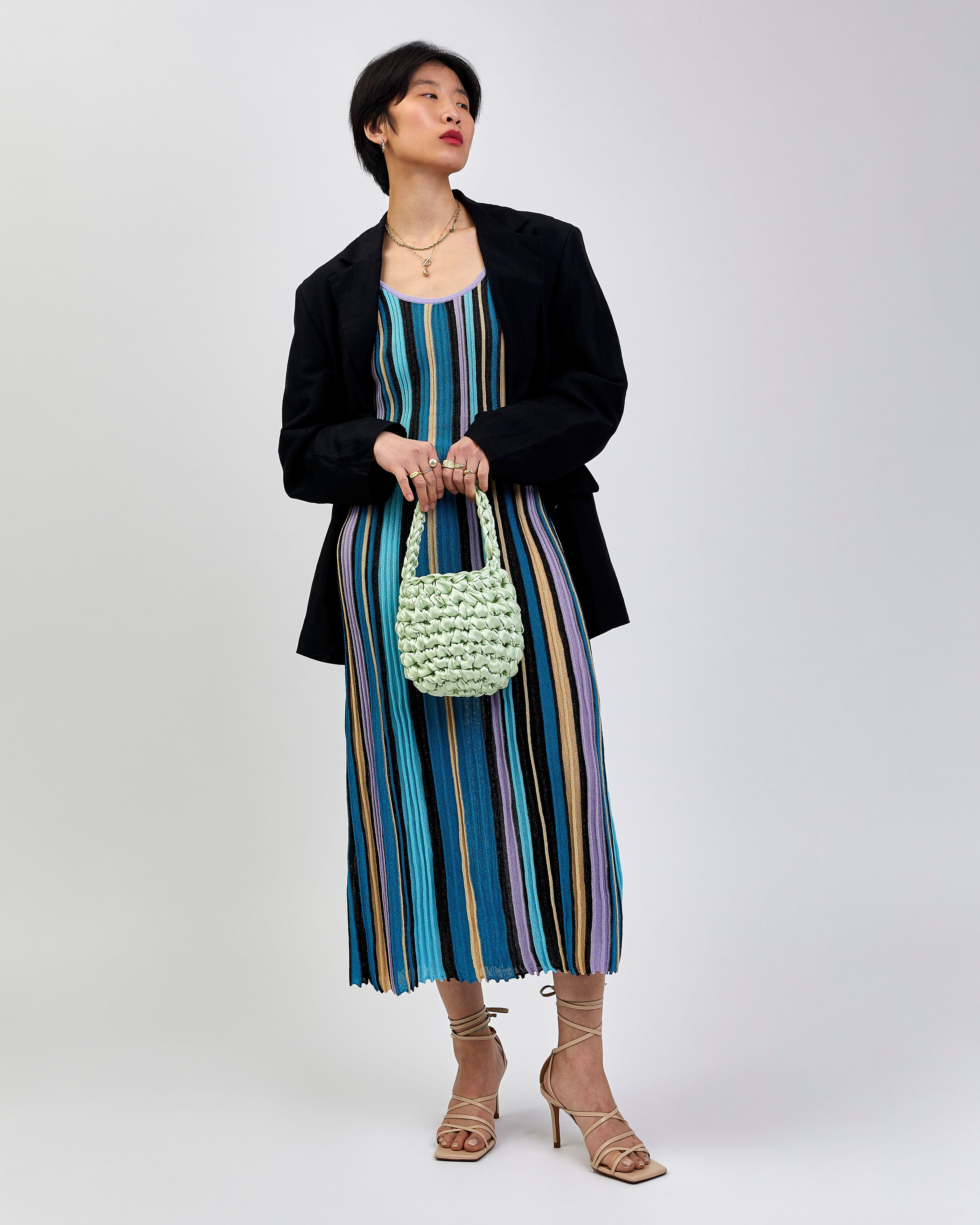 Mint green bridal bag handmade in London - luxury wedding clutch for brides and bridesmaids