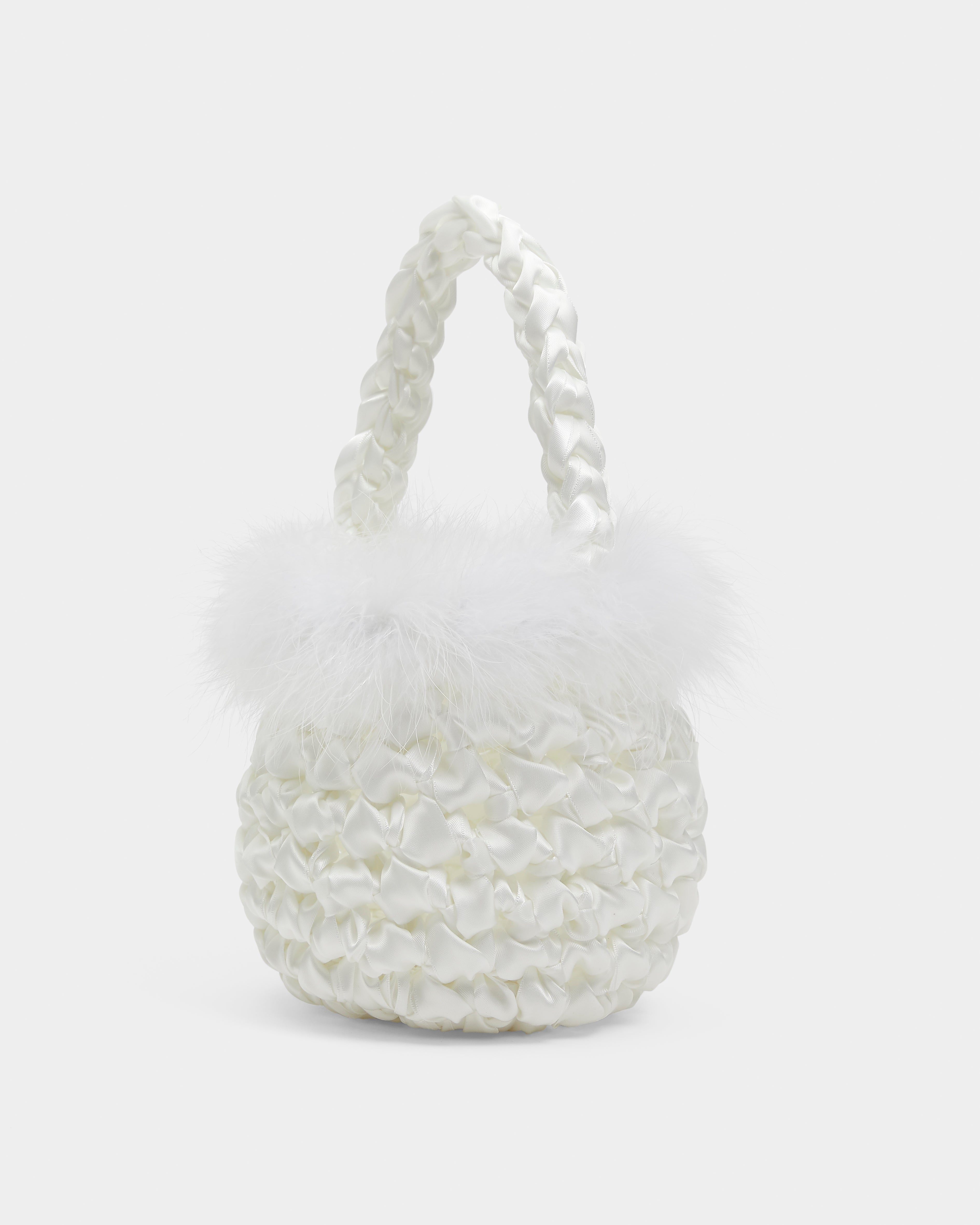 Hive - White Feather Handmade Bridal Bag