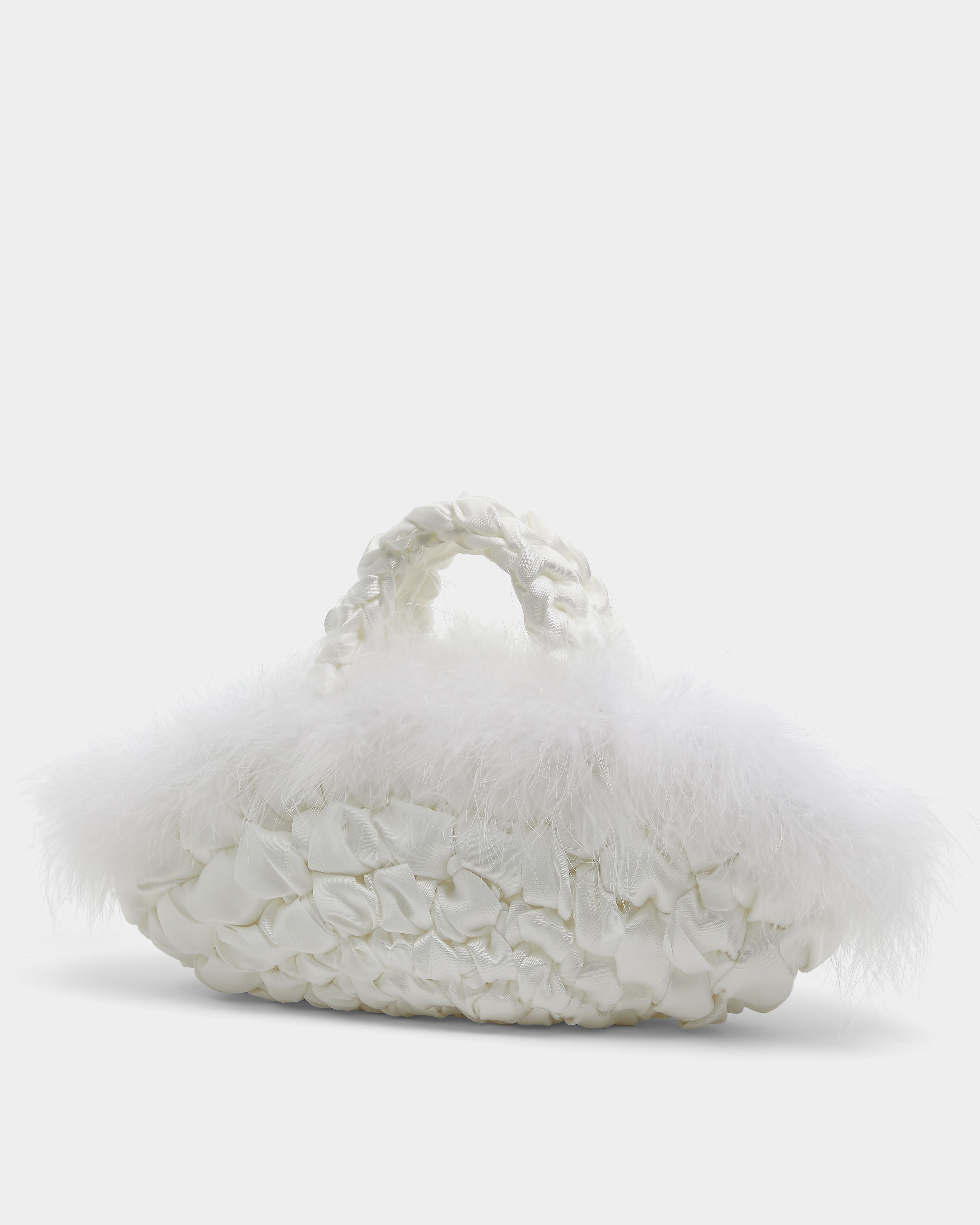 Nest - White Feather Handmade Bridal Bag