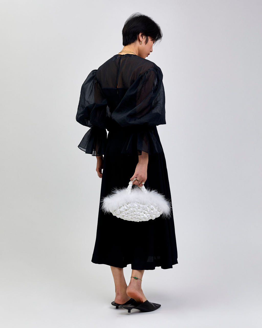 Nest - White Feather Handmade Bridal Bag